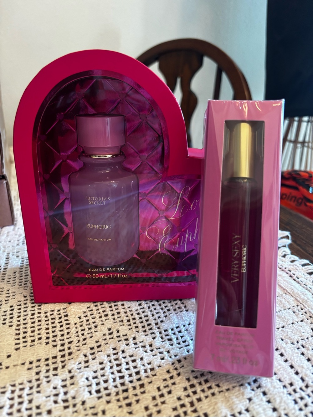 (Inventory 58) Victoria's Secret Euphoric Pink Fragrance and travel spray